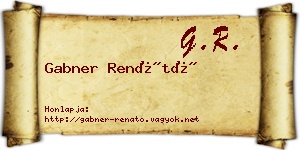 Gabner Renátó névjegykártya